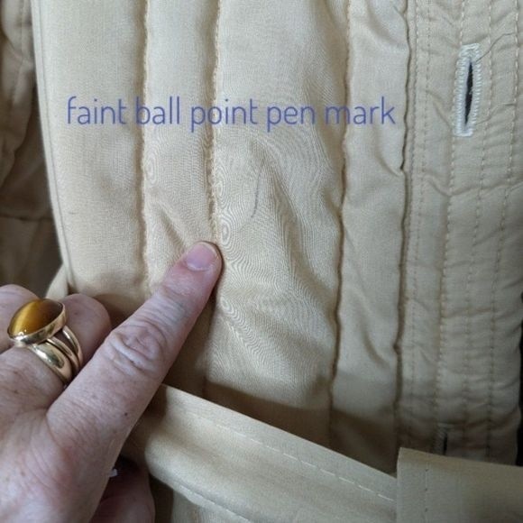 Vintage Channel Quilted Sherpa Lined Jacket Khaki Neutral - Picture 8 of 16